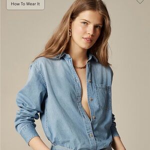 J. Crew Classic Blue Button-Up